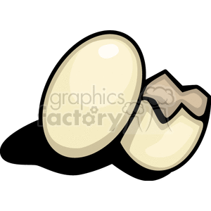 Egg and a half shell clipart. Royalty-free image # 141878