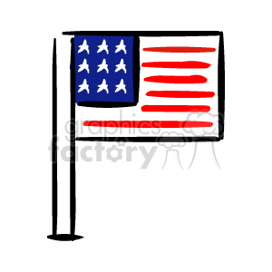 6_US_Flag_3 clipart. Commercial use icon # 142429
