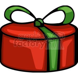red wrapped gift clipart. Commercial use image # 142875