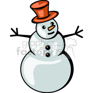 cartoon snowman clipart. Commercial use image # 142881