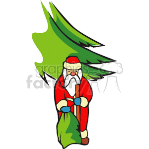   christmas xmas holidays santa claus tree trees  christmas-santa8.gif Clip Art Holidays Christmas 
