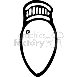 Single Black and White Christmas Light clipart. Royalty-free image # 143740