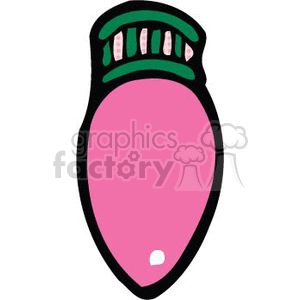 Single Pink Christmas Light clipart. Commercial use image # 143742
