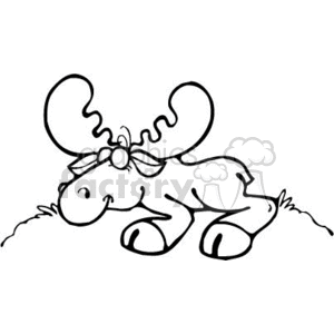 moose005_bw clipart. Commercial use image # 143864