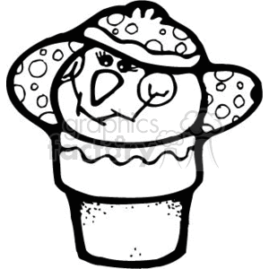snowcone003_bw clipart. Commercial use image # 143908