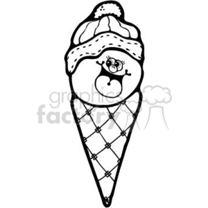 happy ice cream cone clipart. Commercial use image # 143914