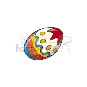 clipart - Single Decorative Easter Egg.