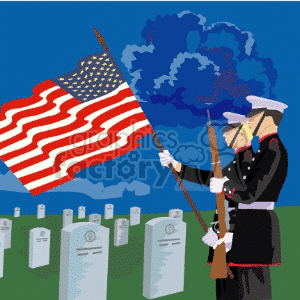 grave graves united states america american memory memories military flag flags soldier soldiers  Clip+Art Holidays Memorial+Day Veterans Veteran
