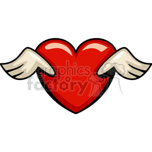   valentines day holidays love hearts heart wings flying  FHH0106.gif Clip Art Holidays Valentines Day 