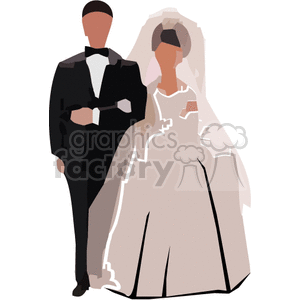 Bride and Groom clipart. Commercial use image # 146118