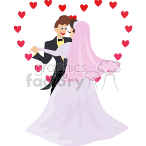 bride and groom dancing  clipart. Commercial use image # 146181