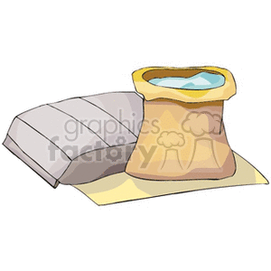 Flour sack and food bag clipart. Commercial use image # 146433