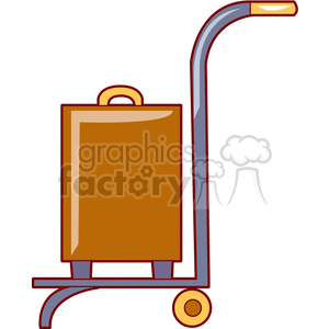   cart carts luggage suitcase suitcases travel vacation  luggage300.gif Clip Art Household 