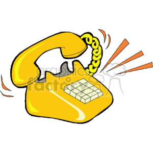 yellow phone clipart. Royalty-free image # 146702