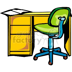   furniture chair chairs desk desks office  desk-chair.gif Clip Art Household Furniture 