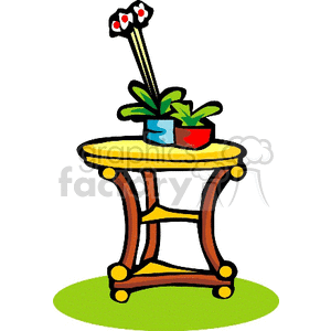   furniture table tables flower flowers  flower-table.gif Clip Art Household Furniture 