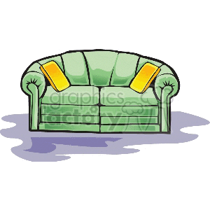  furniture couch couches  pillows-couch002.gif Clip Art Household Furniture 