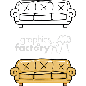  couch furniture  PHI0101.gif Clip Art Household Interior 