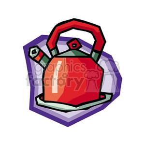 red cartoon teapot clipart. Commercial use image # 147981