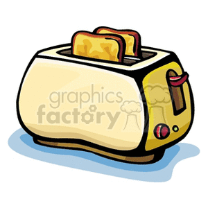 toaster with toast in it