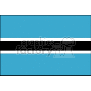 Flag of Botswana clipart. Commercial use image # 148270