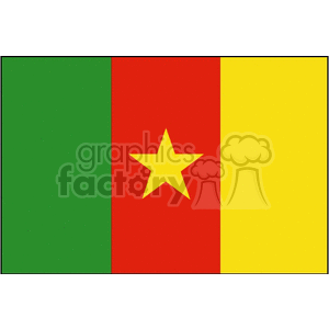 Cameroonian Flag clipart. Commercial use image # 148274