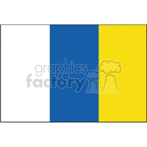 White Blue Yellow Flag clipart. Royalty-free image # 148276