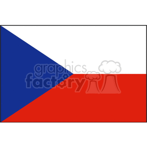 Flag of the Czech Republic clipart. Commercial use image # 148288