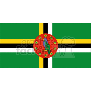 THE NATIONAL FLAG OF DOMINICA clipart. Commercial use image # 148292
