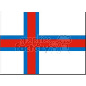 Flag of the Faroe Islands clipart. Commercial use image # 148300
