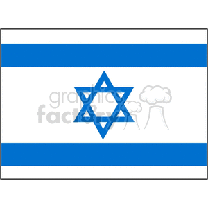 Flag of Israel clipart. Commercial use image # 148324