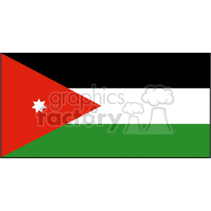 Flag Of Jordan clipart. Commercial use image # 148330