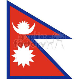 Nepal flag clipart. Commercial use image # 148358