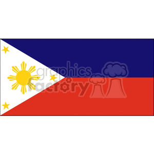 Flag of Philippines clipart. Commercial use image # 148374