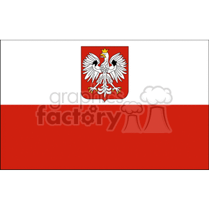 Flag of Poland clipart. Commercial use image # 148376