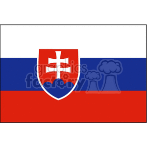 Slovakia Flag clipart. Commercial use image # 148392