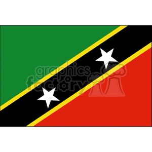 Saint Kitts and Nevis Flag clipart. Commercial use image # 148400