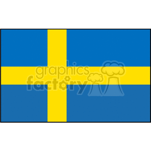 Flag of Sweden clipart. Royalty-free image # 148406