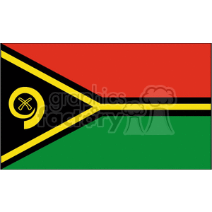 Australia-Oceania :: Vanuatu Flag clipart. Commercial use image # 148428