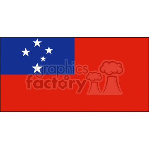 Samoa flag clipart. Royalty-free image # 148432