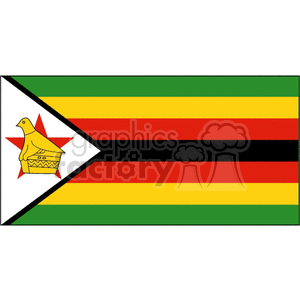 Flag of Zimbabwe clipart. Royalty-free image # 148436