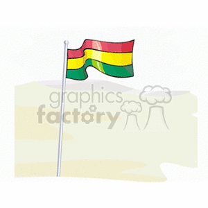 Bolivian Flag animation. Commercial use animation # 148505