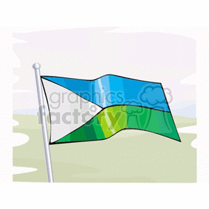 Flag of Djibouti clipart. Royalty-free image # 148557