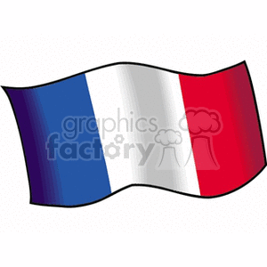 France Flag Blue white Red clipart. Royalty-free image # 148610