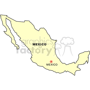 vector Mexico map clipart. Royalty-free image # 149045