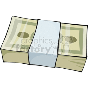 clipart - stack of cash.