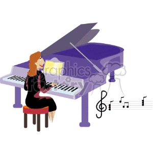   music instruments piano pianos musician treble clef  Music007.gif Clip Art Music 