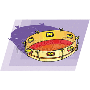 Tambourine musical instrument clipart. Royalty-free image # 150445
