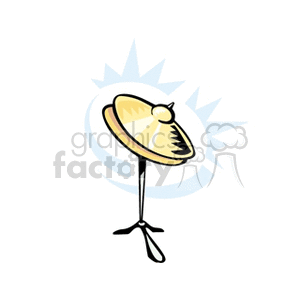 Crash cymbals on a boom stand clipart.