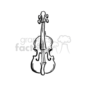 black and white cello clipart. Commercial use image # 150552